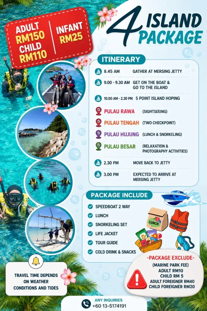 Pakej Pulau Mersing - 4 Pulau by Qiezfa